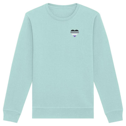 Organic Basic Sweatshirt mit Herz Stick - Asexual