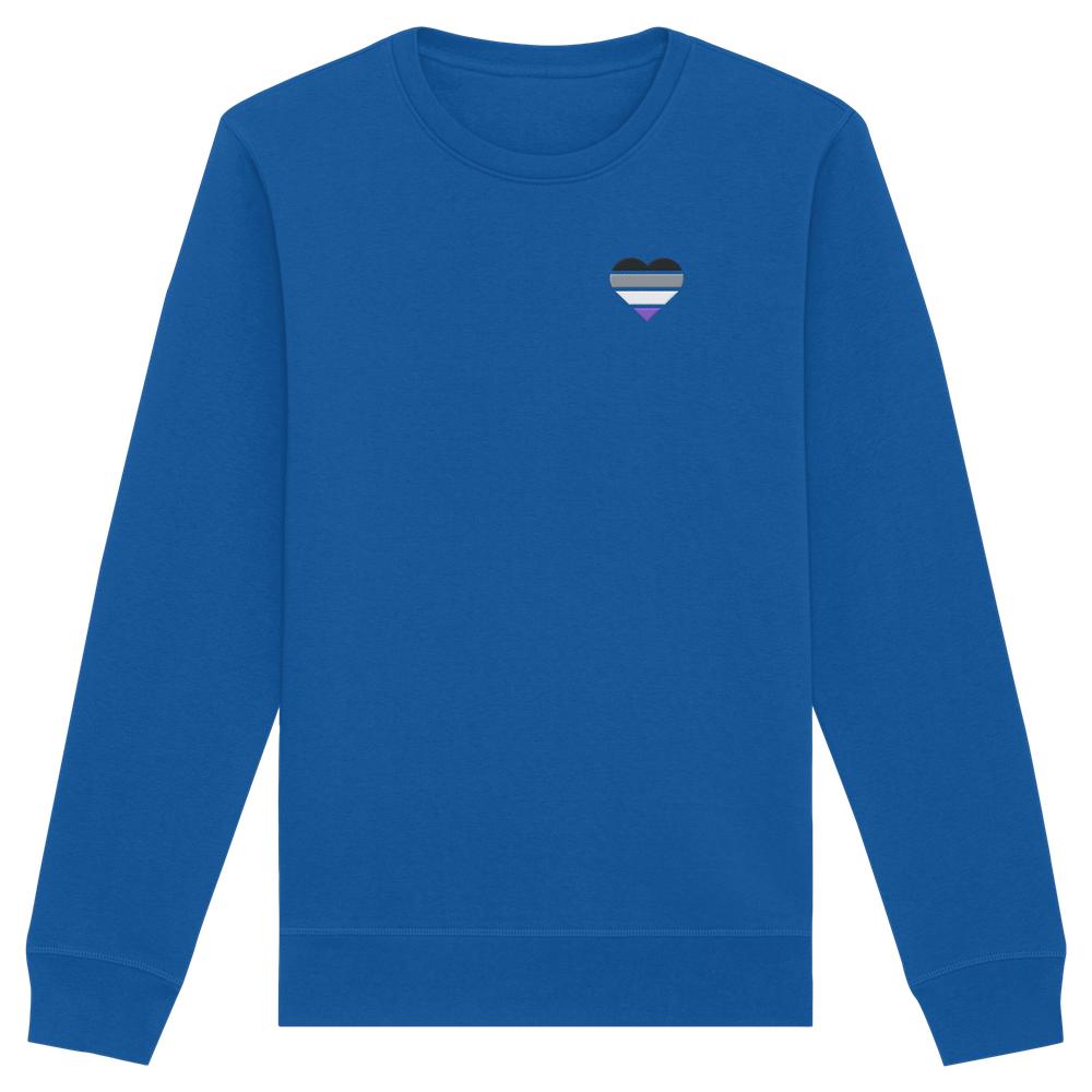 Organic Basic Sweatshirt mit Herz Stick - Asexual