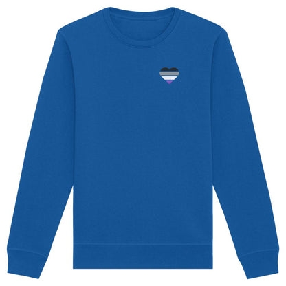Organic Basic Sweatshirt mit Herz Stick - Asexual