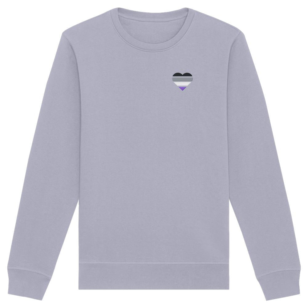 Organic Basic Sweatshirt mit Herz Stick - Asexual