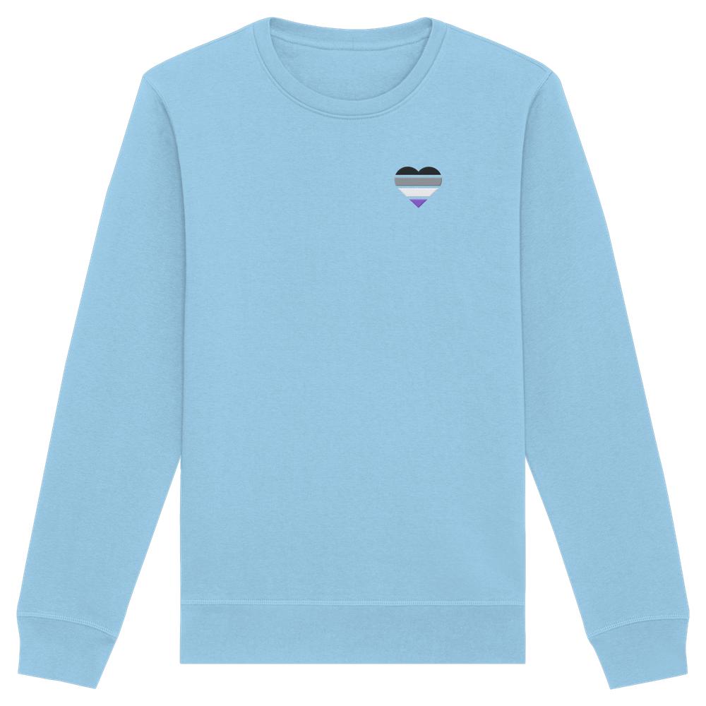 Organic Basic Sweatshirt mit Herz Stick - Asexual