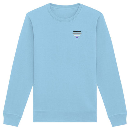 Organic Basic Sweatshirt mit Herz Stick - Asexual