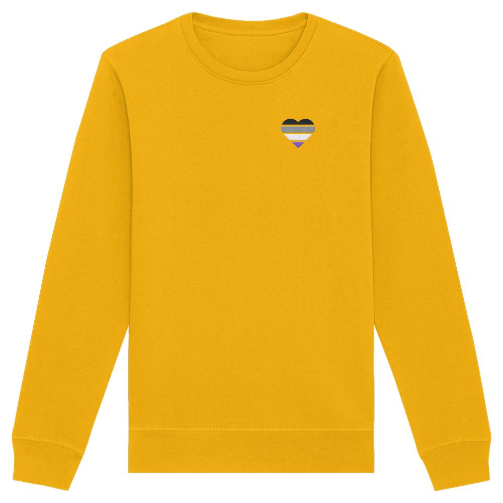 Organic Basic Sweatshirt mit Herz Stick - Asexual