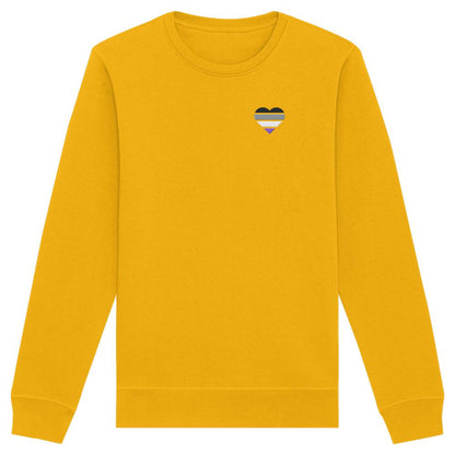 Organic Basic Sweatshirt mit Herz Stick - Asexual