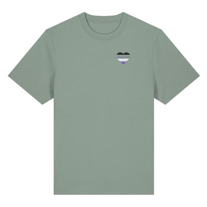 Organic Heavy Shirt mit Herz Stick - Asexual