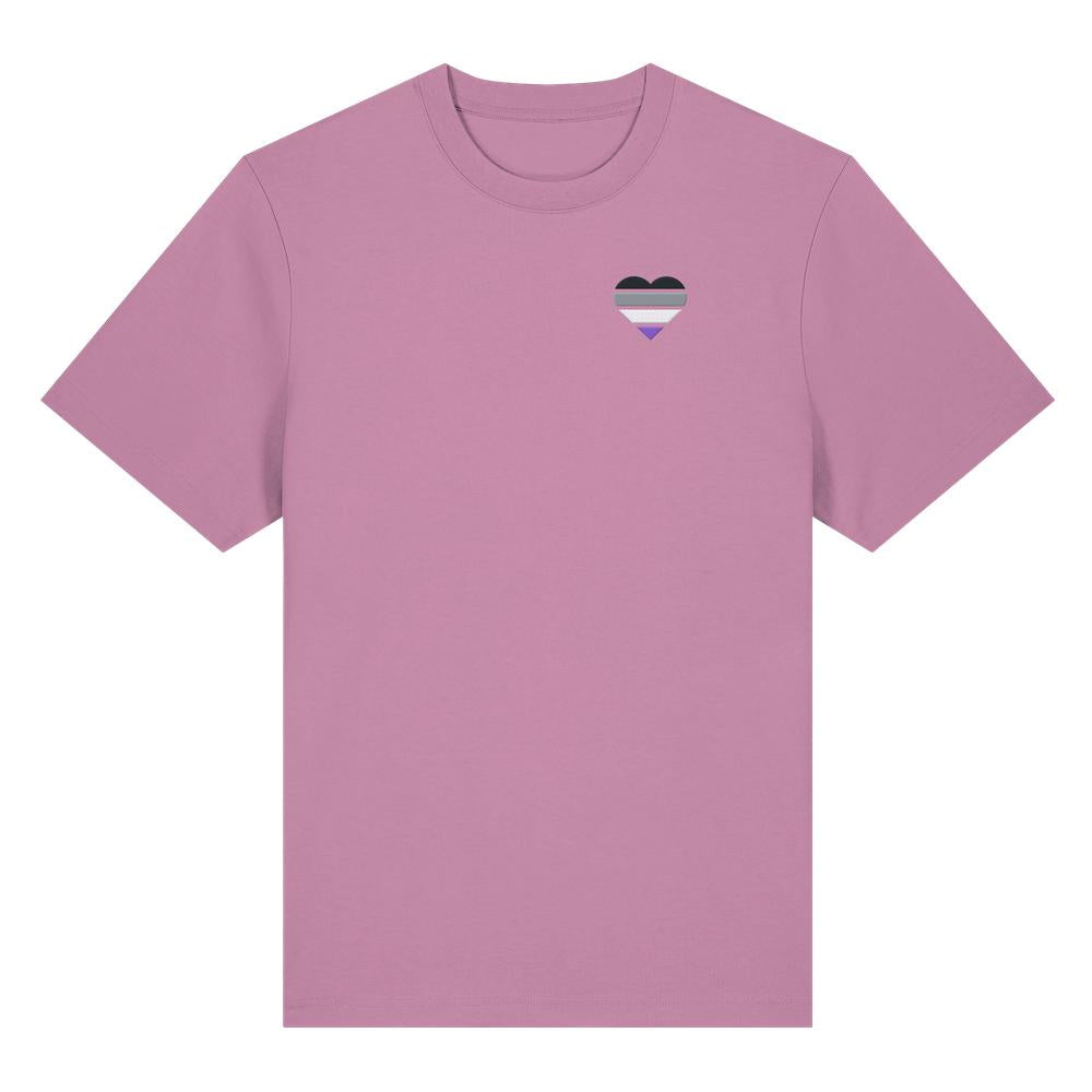 Organic Heavy Shirt mit Herz Stick - Asexual