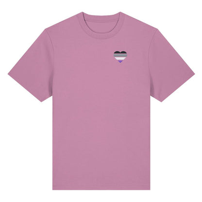 Organic Heavy Shirt mit Herz Stick - Asexual
