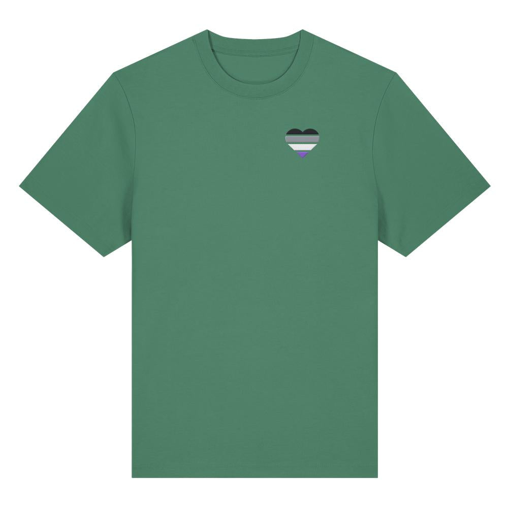 Organic Heavy Shirt mit Herz Stick - Asexual