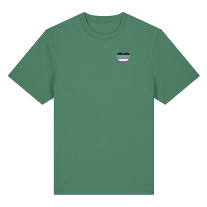 Organic Heavy Shirt mit Herz Stick - Asexual