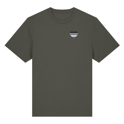 Organic Heavy Shirt mit Herz Stick - Asexual