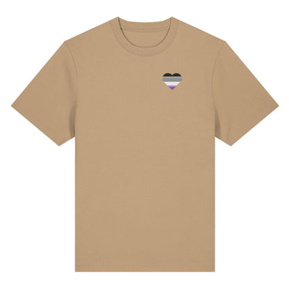 Organic Heavy Shirt mit Herz Stick - Asexual