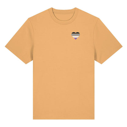 Organic Heavy Shirt mit Herz Stick - Asexual