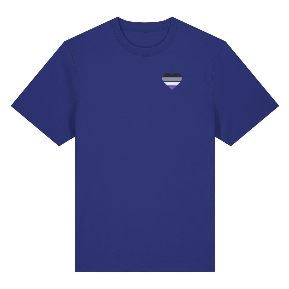 Organic Heavy Shirt mit Herz Stick - Asexual