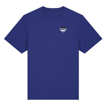 Organic Heavy Shirt mit Herz Stick - Asexual