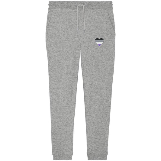 Organic Jogger Pants mit Herz Stick - Asexual
