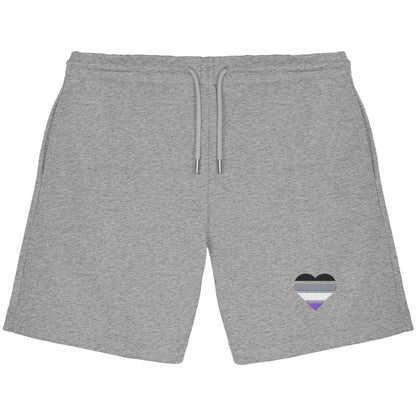 Organic Jogger Shorts mit Herz Stick - Asexual