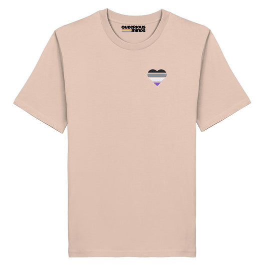Organic Shirt mit Herz Stick - Asexual