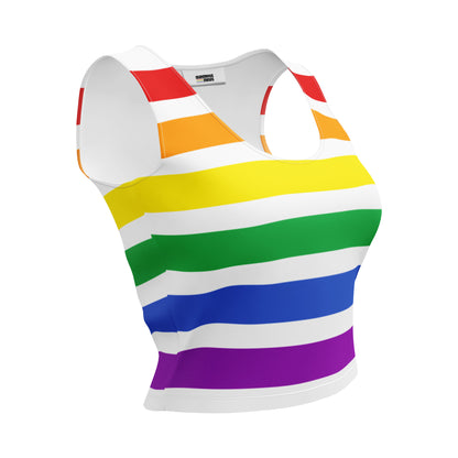Crop-Top Bodyfit – Pride Flag
