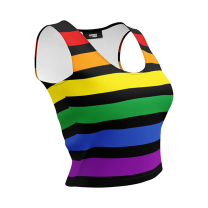 Crop-Top Bodyfit – Pride Flag