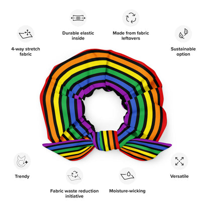 Recycelter Scrunchie mit Flagge - Pride