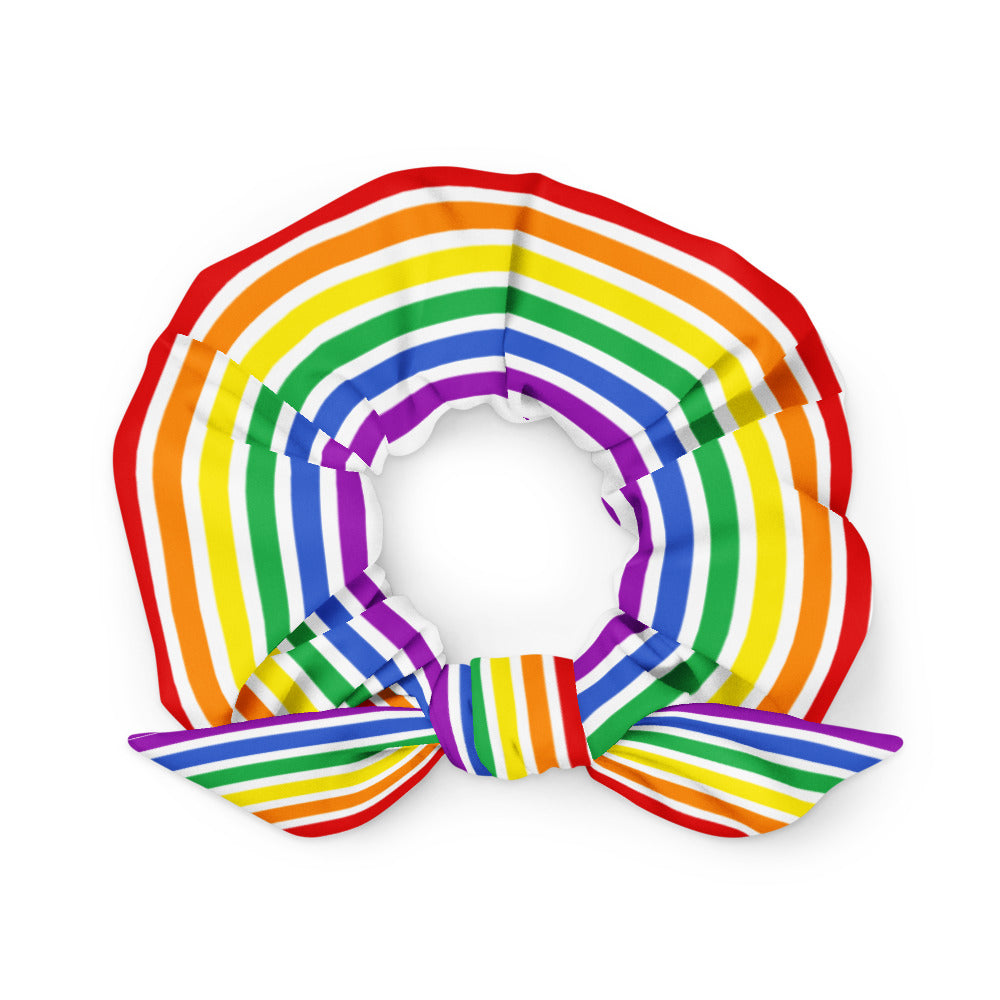 Recycelter Scrunchie mit Flagge - Pride