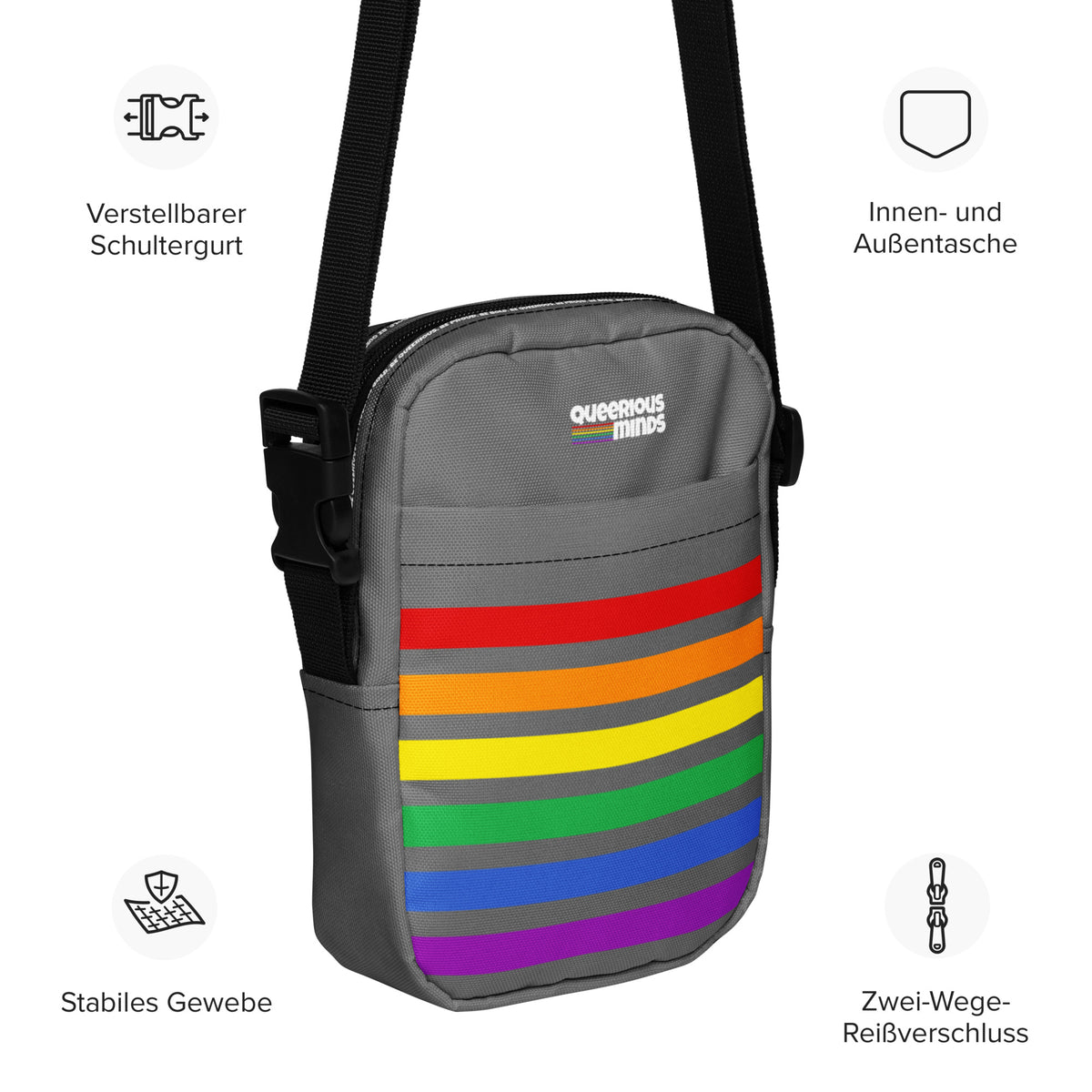Nützliche Cross-Body-Bag mit Flagge - Pride
