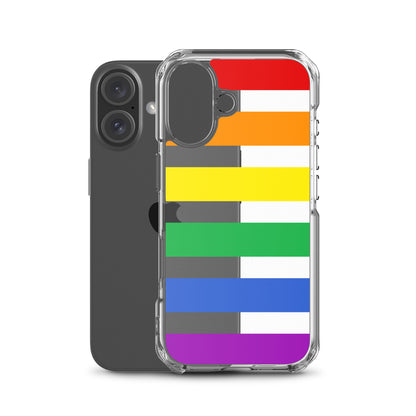 Transparente iPhone-Hülle mit Flagge - Pride