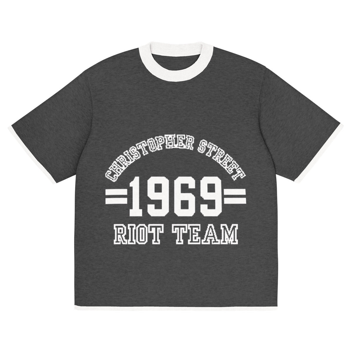 Gestricktes T-Shirt - Riot Team (dunkel)