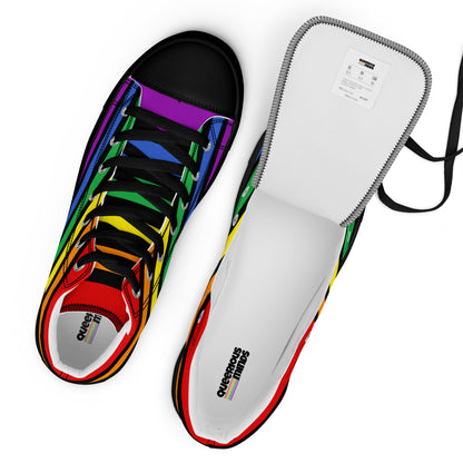 High-Top Leinenschuhe - Pride Flag