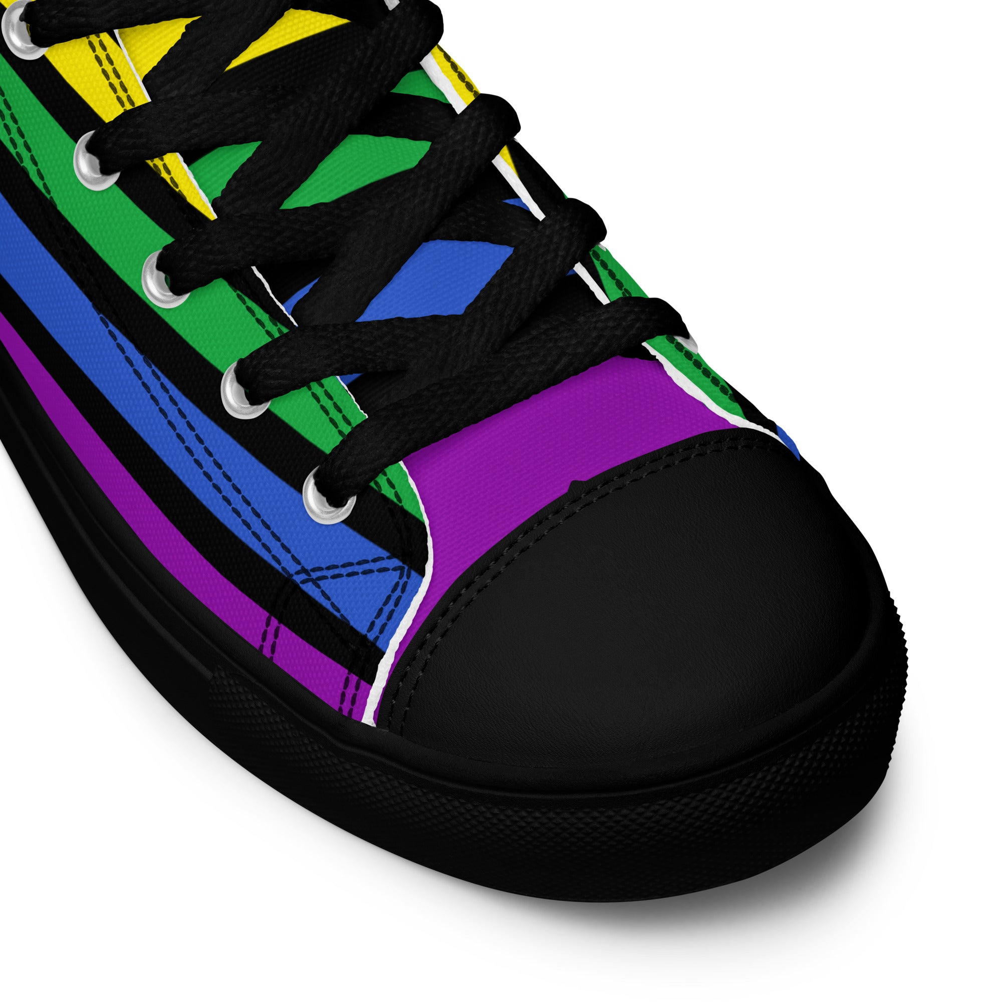 High-Top Leinenschuhe - Pride Flag
