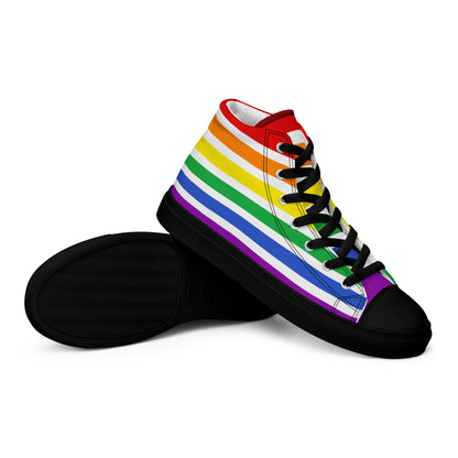 High-Top Leinenschuhe - Pride Flag