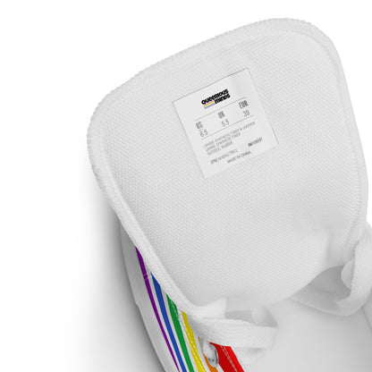 High-Top Leinenschuhe - Pride Flag