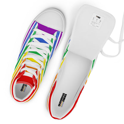 High-Top Leinenschuhe - Pride Flag