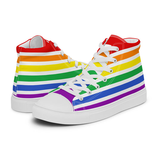 High-Top Leinenschuhe - Pride Flag