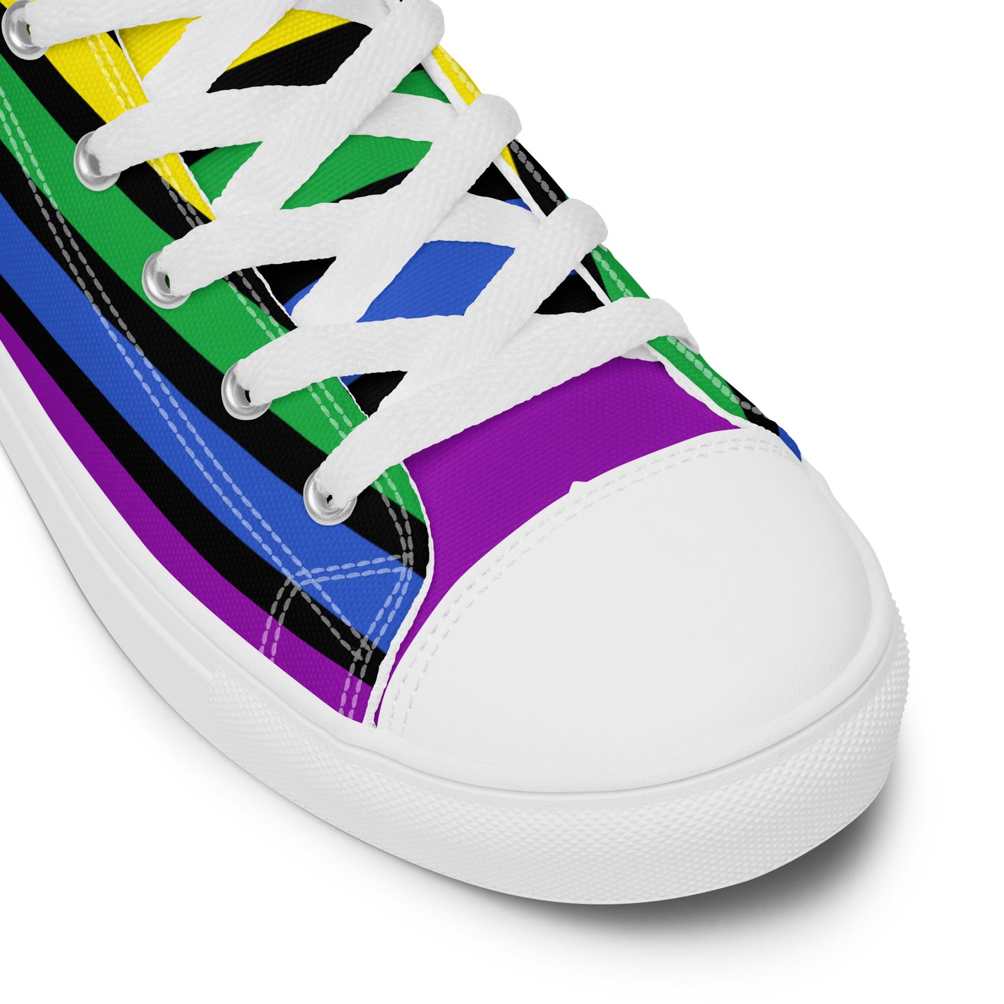 High-Top Leinenschuhe - Pride Flag