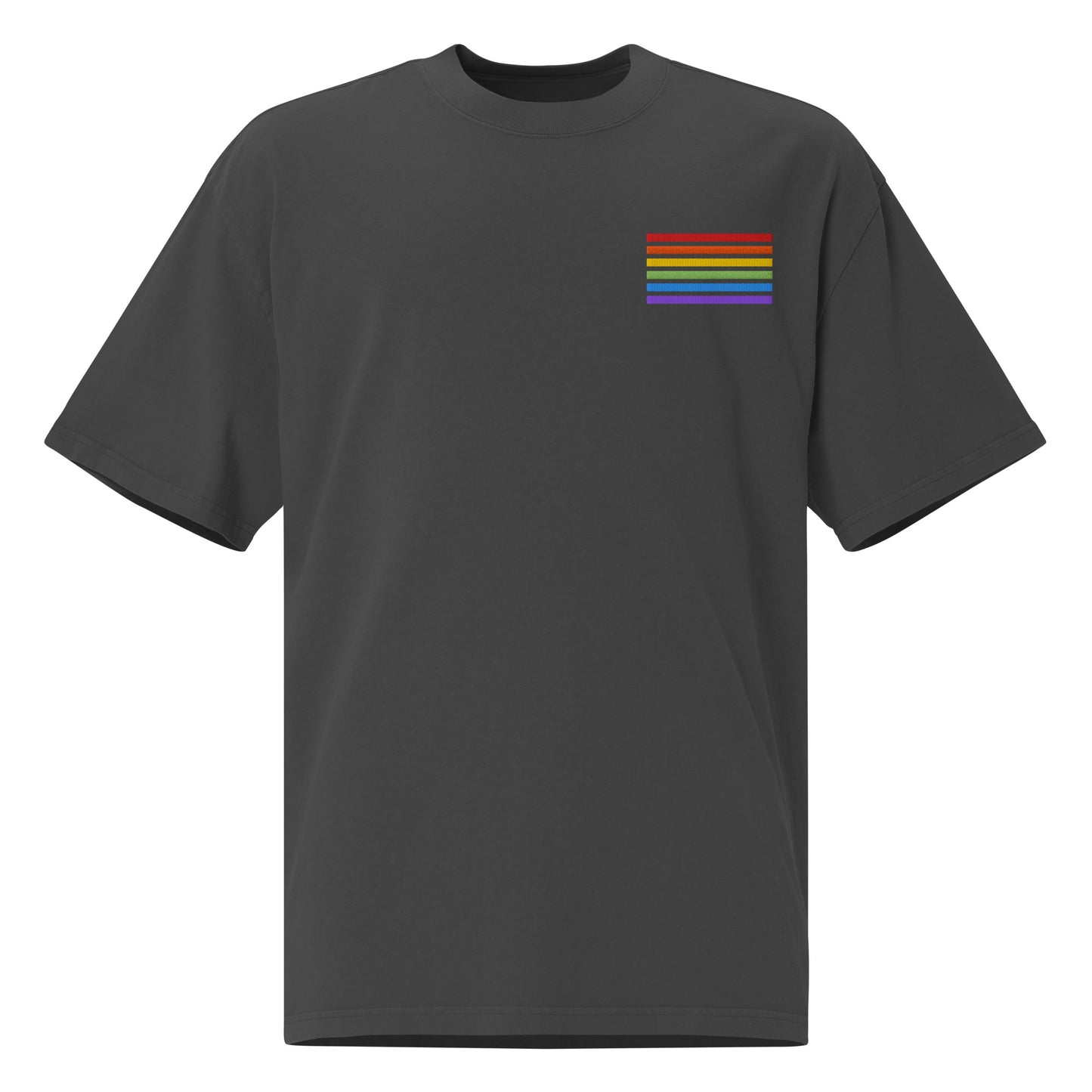 Oversized T-Shirt Washed – Pride Flag Patch