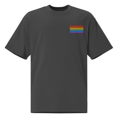 Oversized T-Shirt Washed – Pride Flag Patch