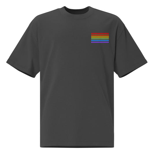 Oversized T-Shirt Washed – Pride Flag Patch