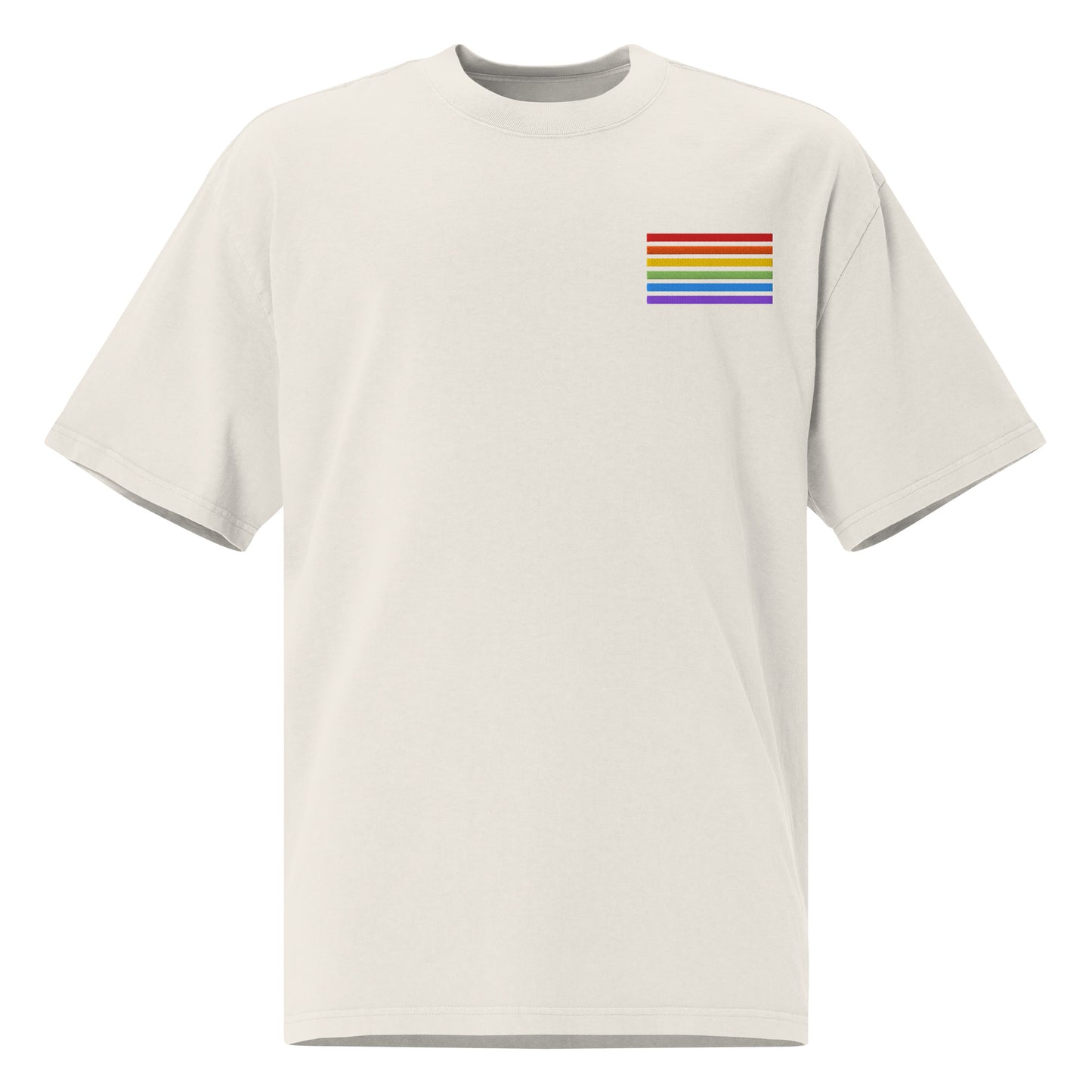 Oversized T-Shirt Washed – Pride Flag Patch