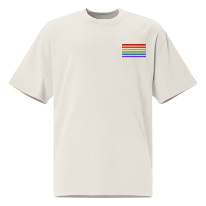 Oversized T-Shirt Washed – Pride Flag Patch