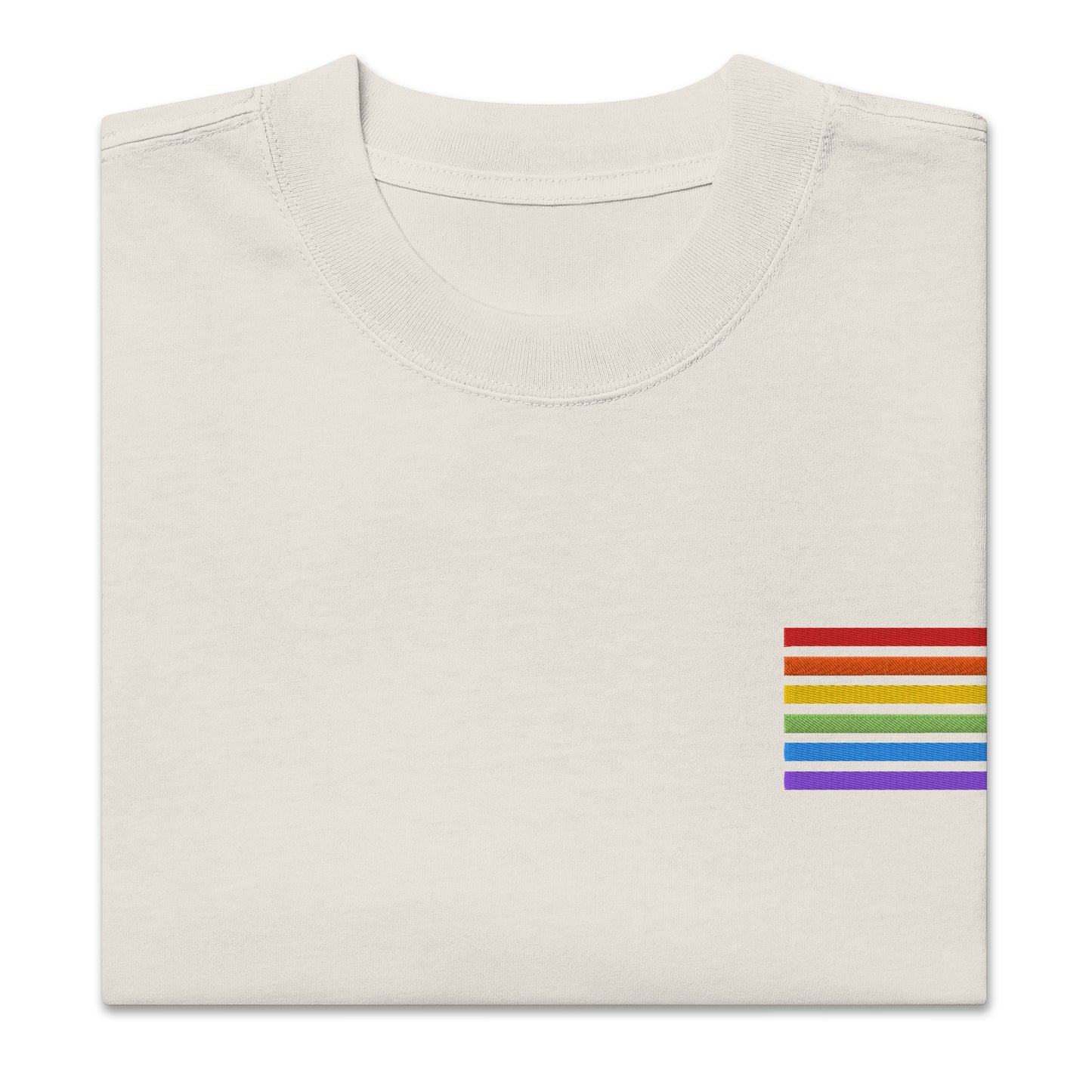 Oversized T-Shirt Washed – Pride Flag Patch
