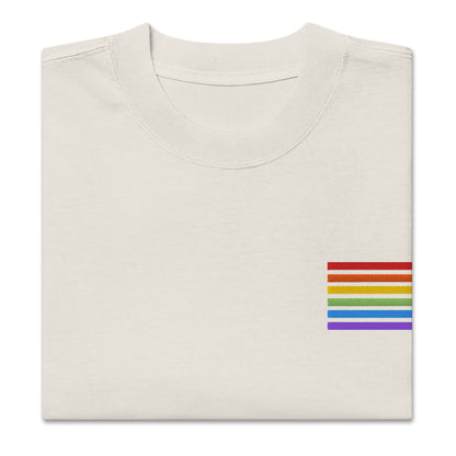 Oversized T-Shirt Washed – Pride Flag Patch