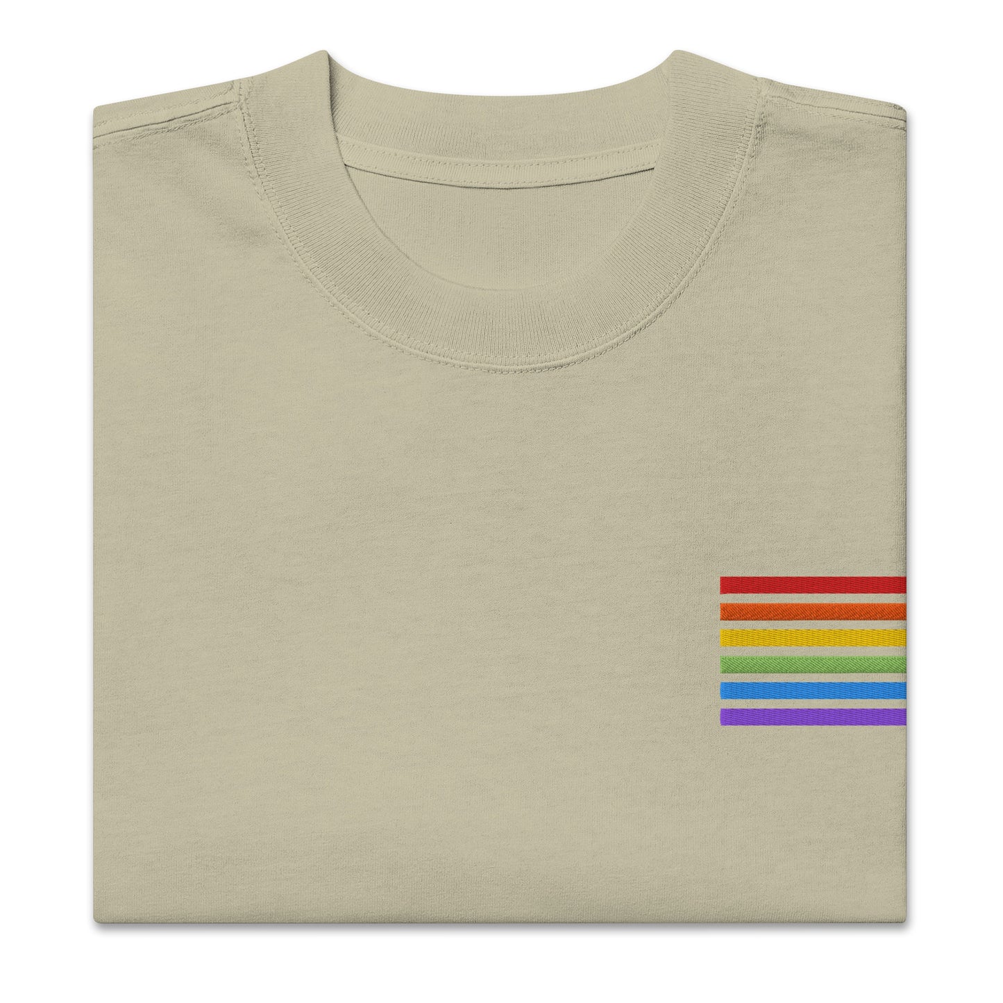 Oversized T-Shirt Washed – Pride Flag Patch