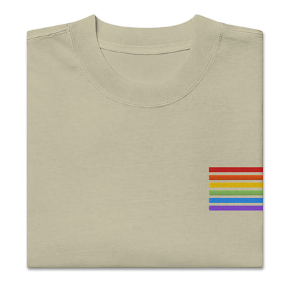 Oversized T-Shirt Washed – Pride Flag Patch