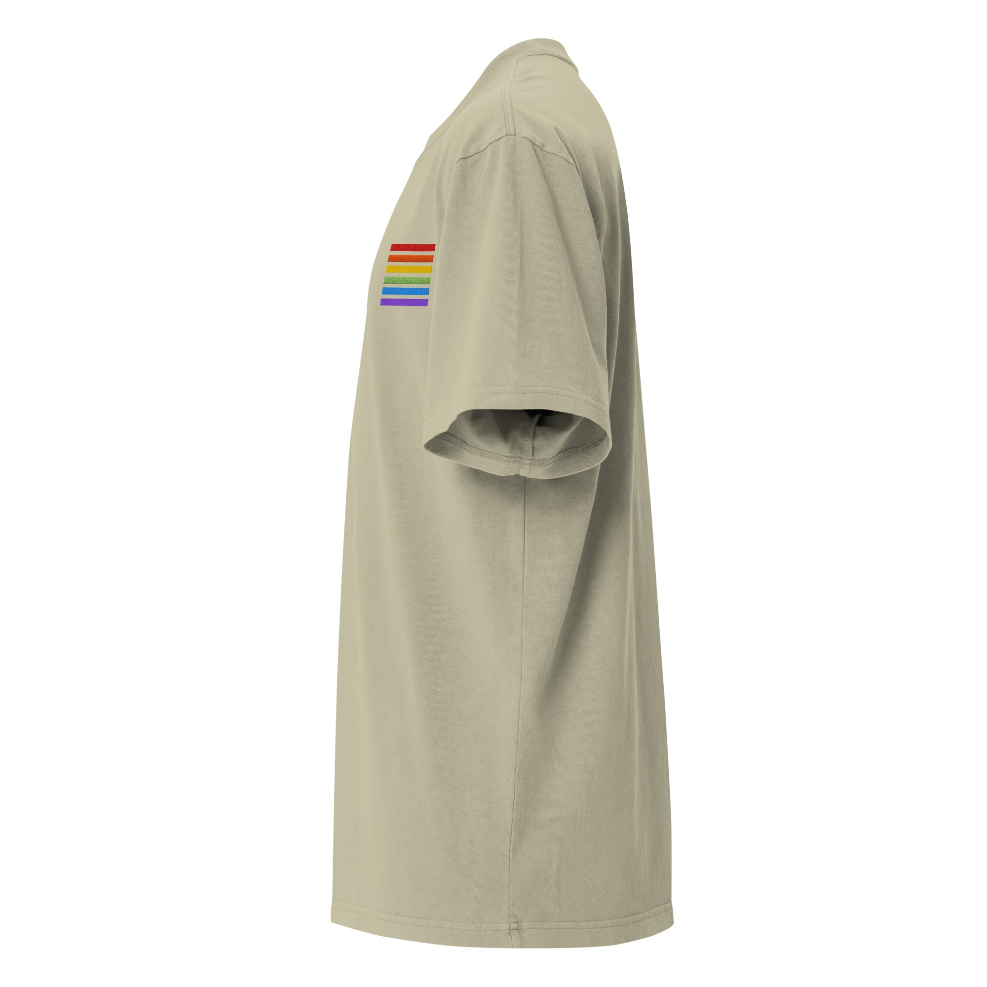 Oversized T-Shirt Washed – Pride Flag Patch