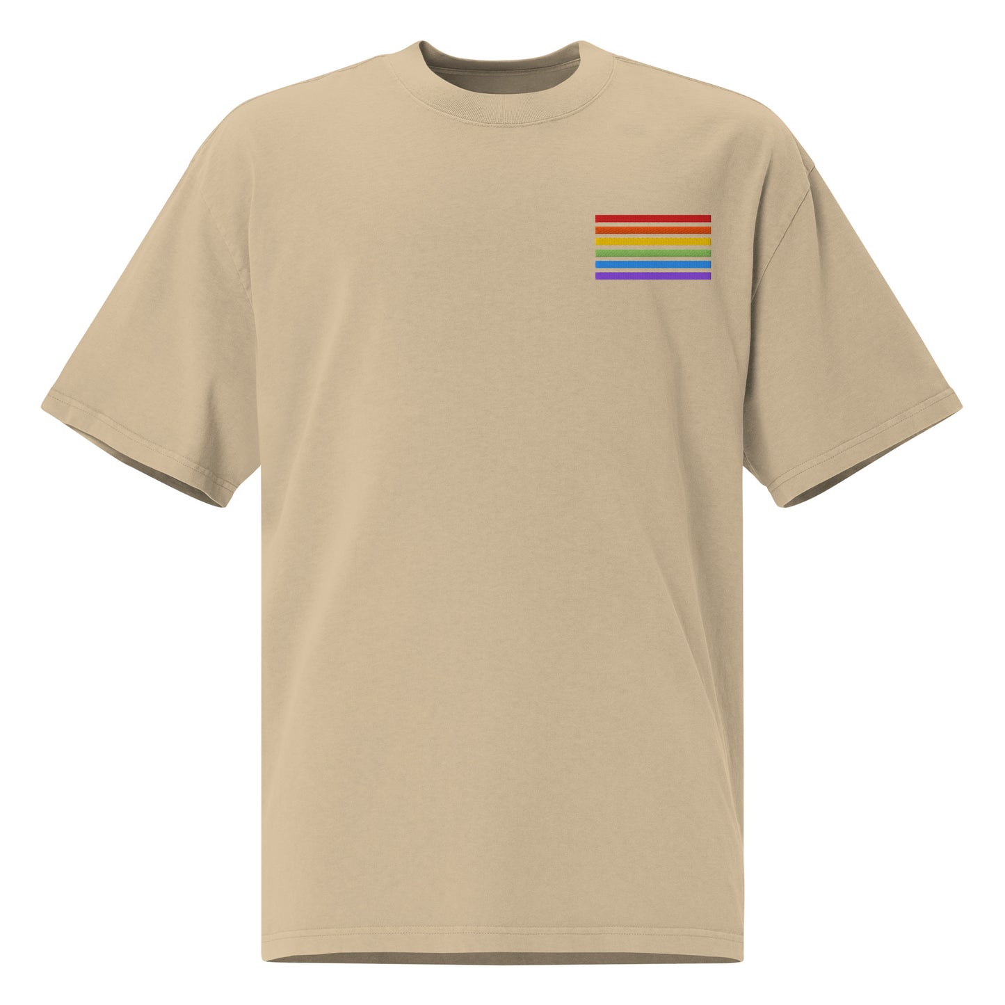 Oversized T-Shirt Washed – Pride Flag Patch