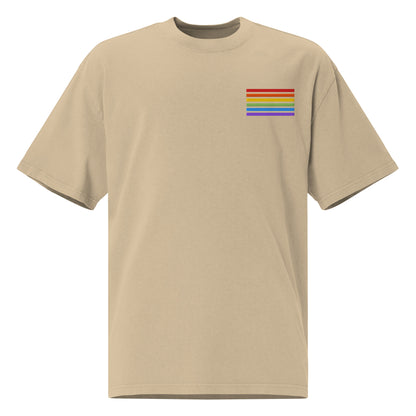 Oversized T-Shirt Washed – Pride Flag Patch