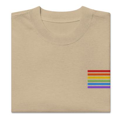 Oversized T-Shirt Washed – Pride Flag Patch