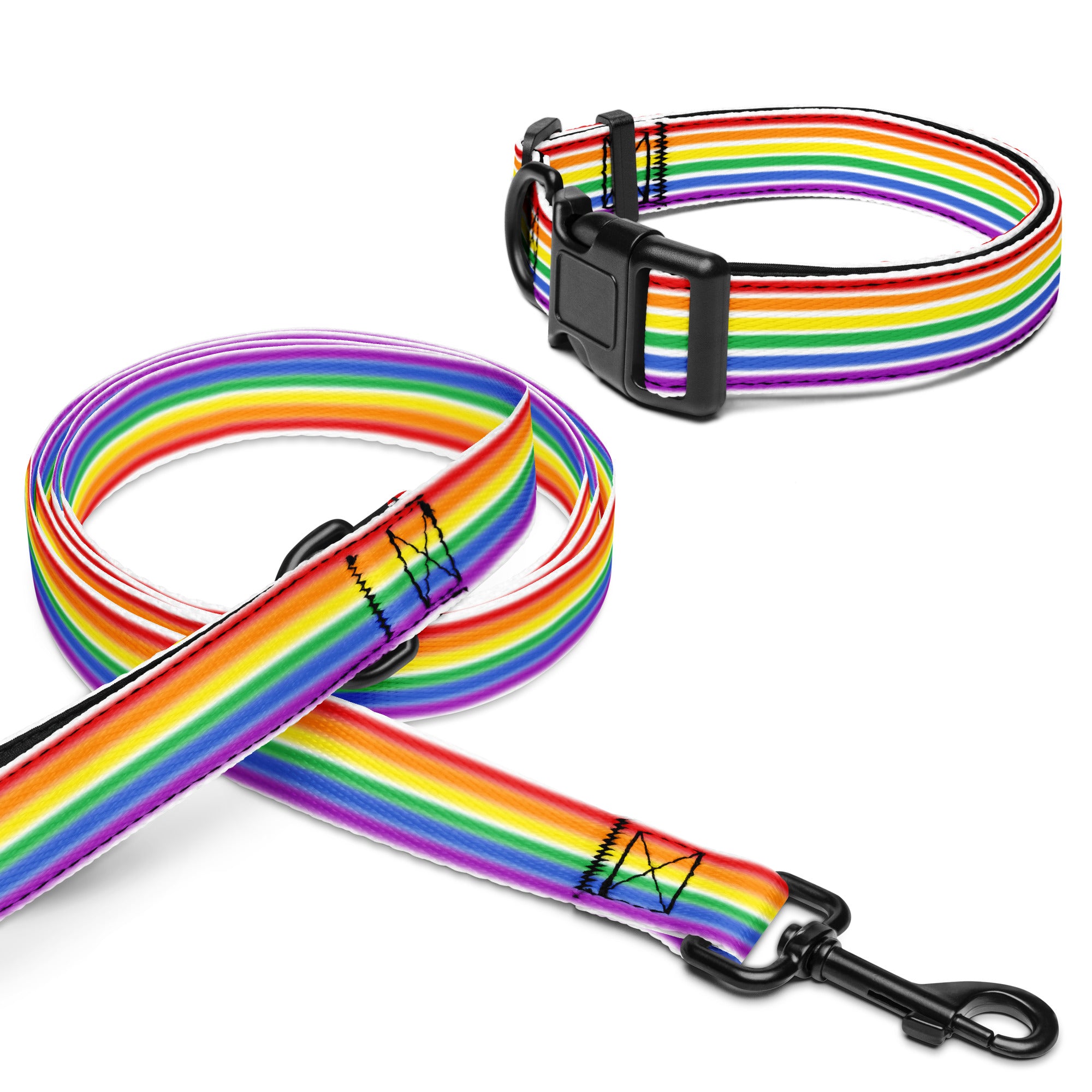 Halsband und Tierleine - Pride Flag