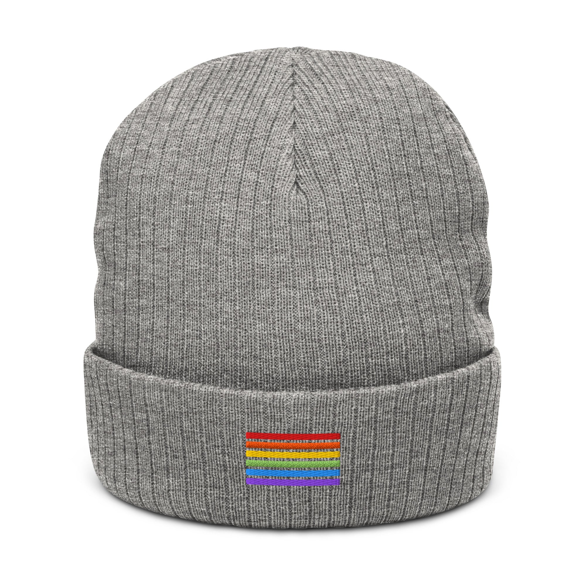 Gerippte Beanie – Pride Flag Patch